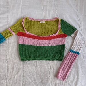 La Hearts Knit Colorblock Sweater